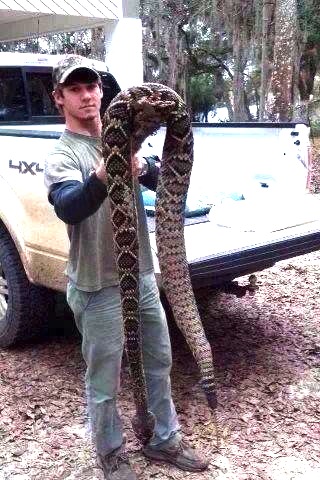 Our cousin killed this rattler.j