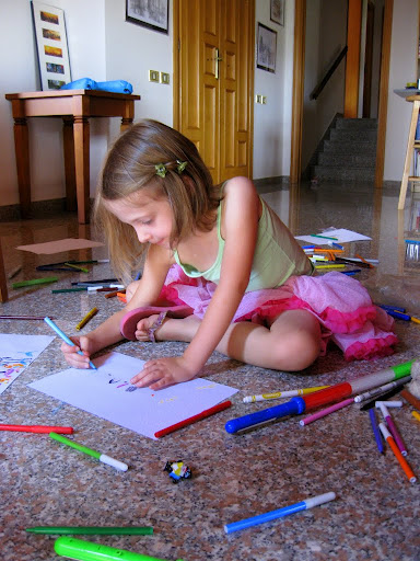 Natalie coloring on the floor 1.