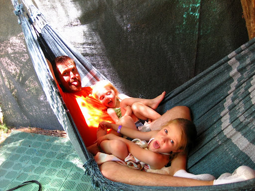 Silly Bassetts in a hammock.JPG