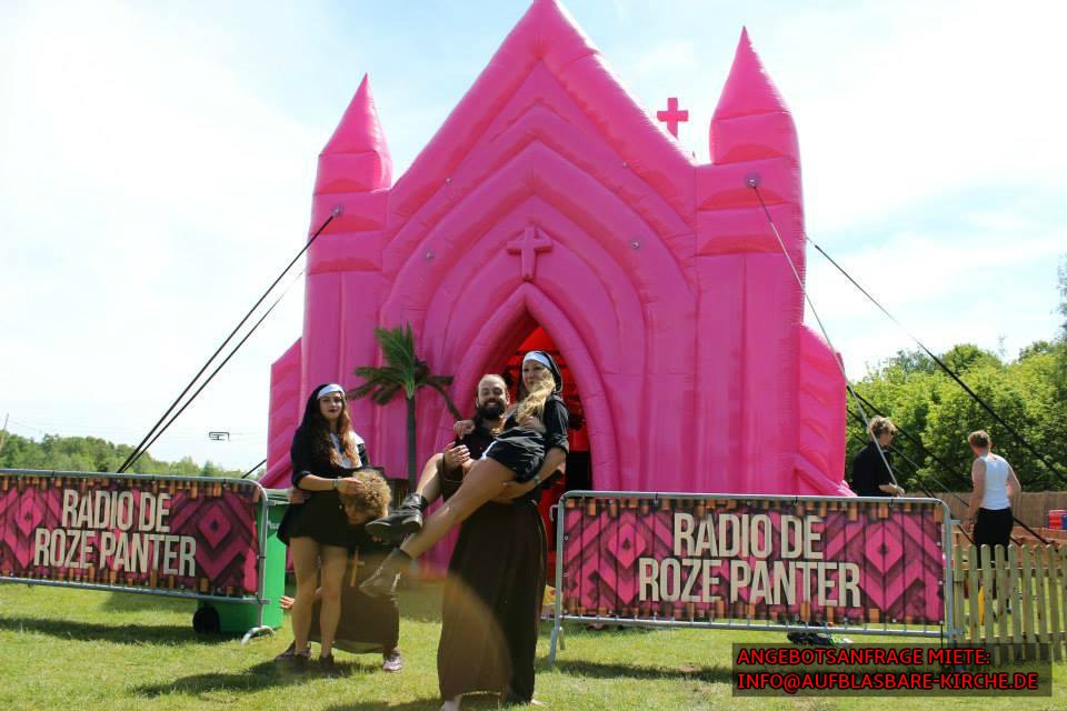Aufblasbarekirche-Pink-Festzelte