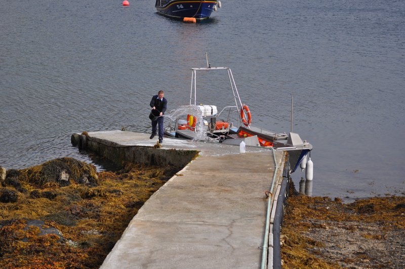 Cleaning the slipway