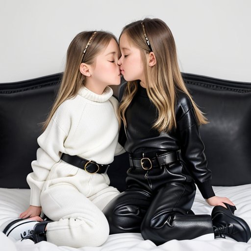 A_10_year_old_blond_girl_and_her_sister_are_hugging_and_kissing_