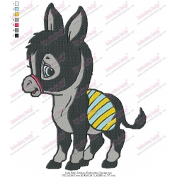 Cute Baby Donkey Embroidery Desi