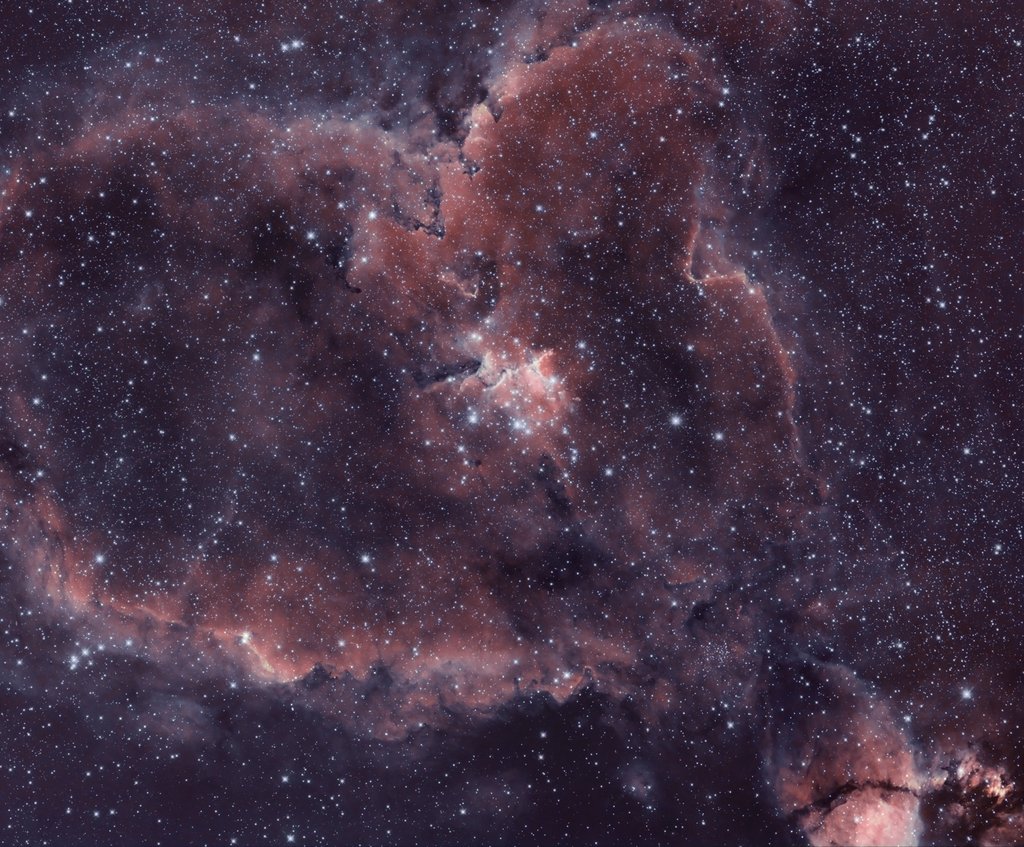 IC 1805 - The Heart Nebula in HD