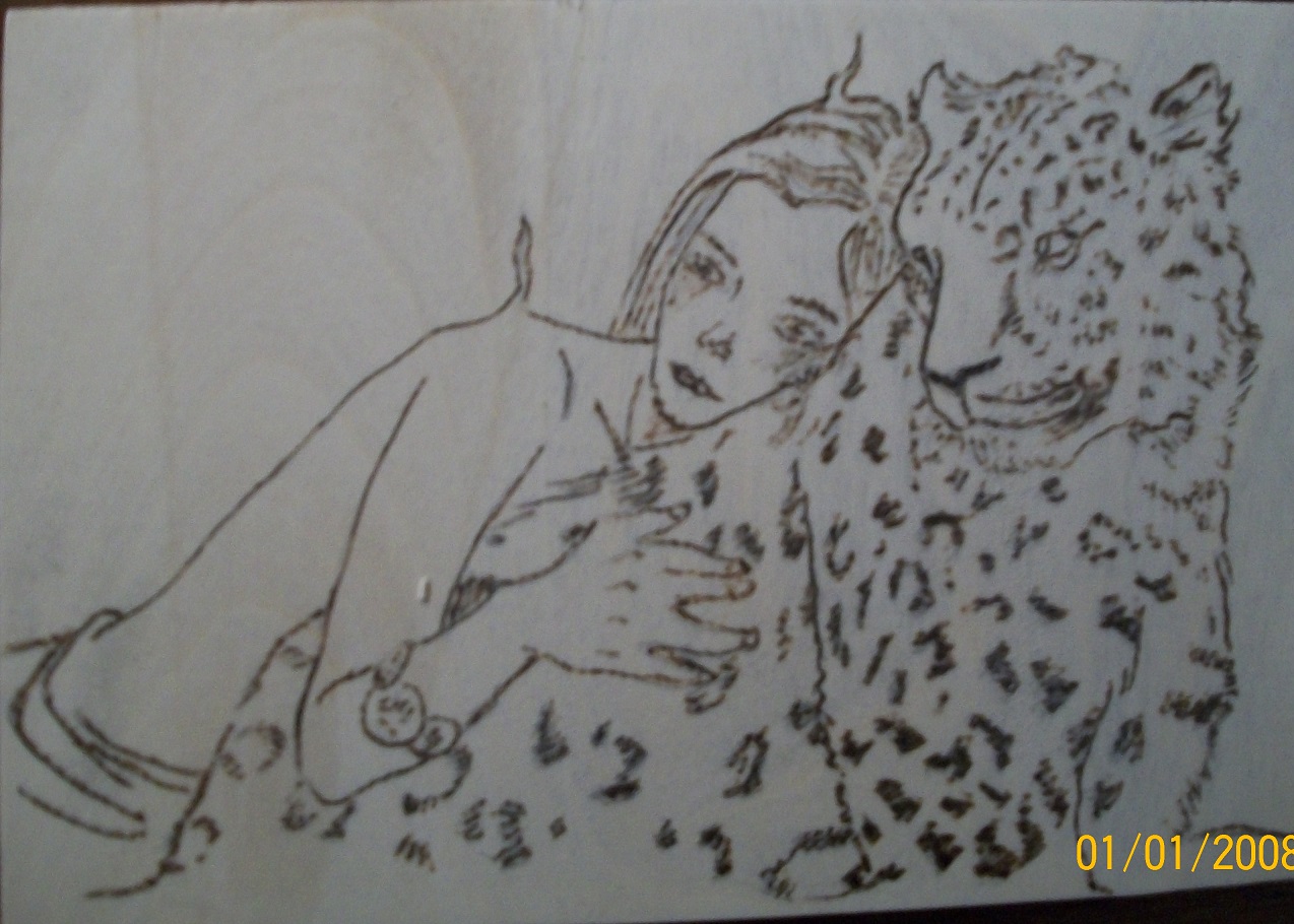 Woman And Leopard.JPG